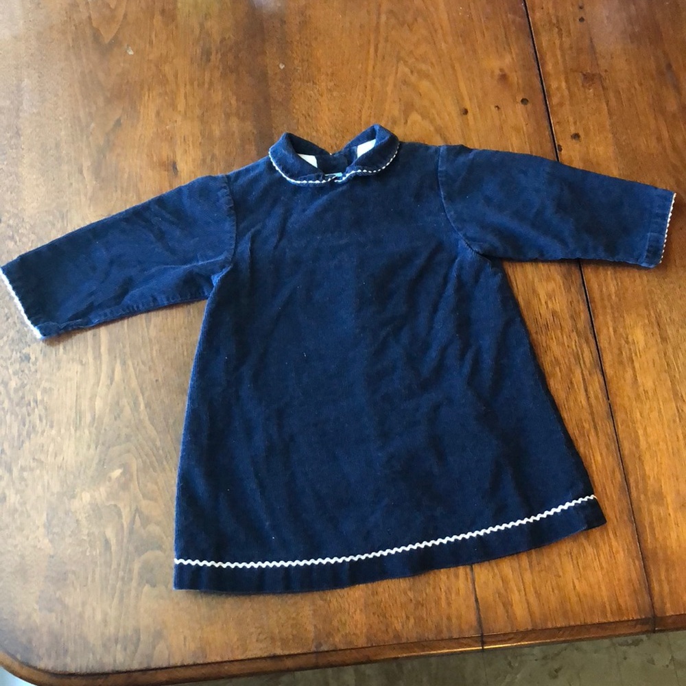 Papo d’ Anjo Blue Corduroy Dress - 18M